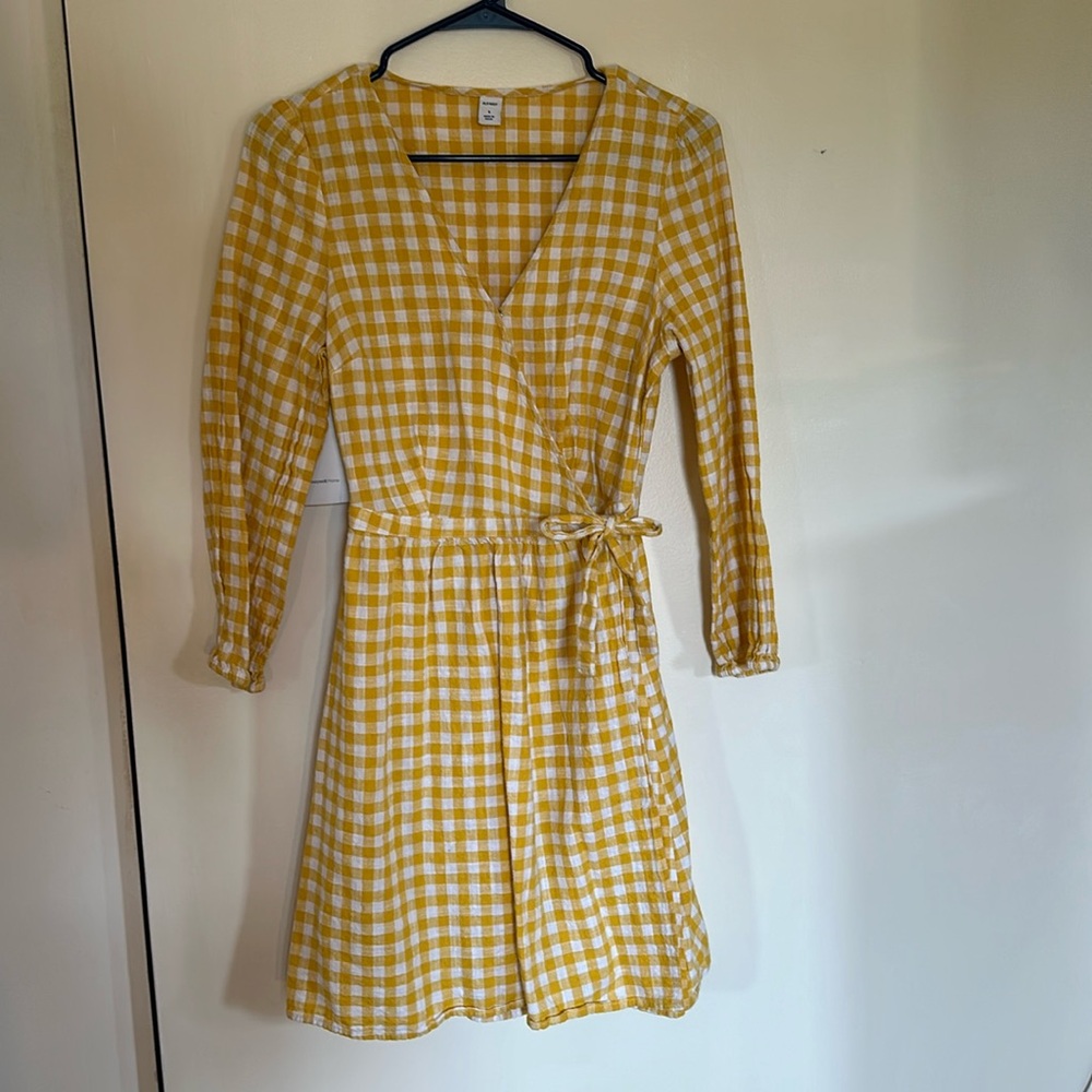 Yellow gingham dress